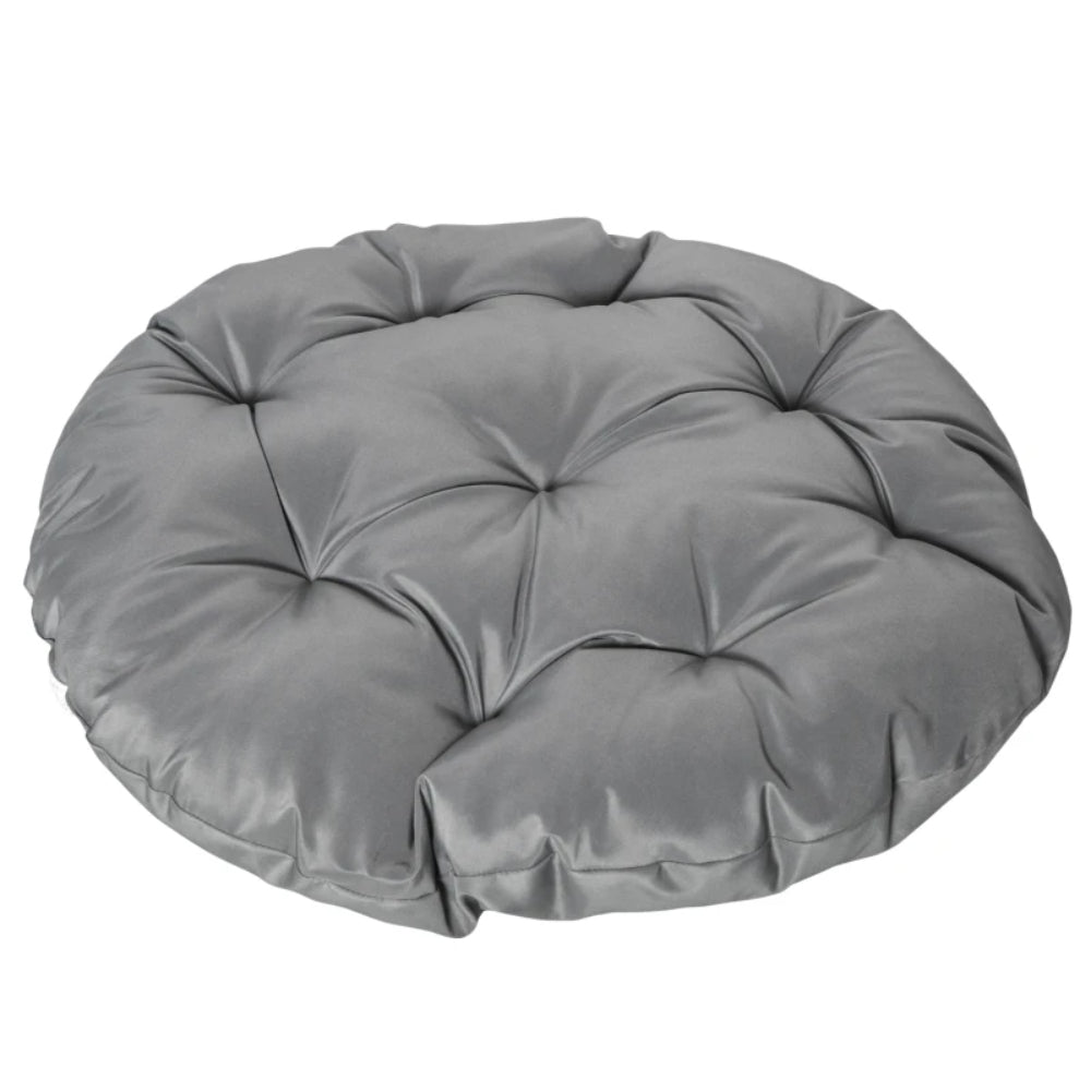 Outsunny 360&deg; Swivel Rattan Papasan Moon Bowl Chair Round Lounge Garden Wicker Basket Seat with Padded Cushion Oversized for Outdoor Indoor