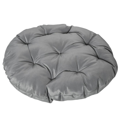 Outsunny 360&deg; Swivel Rattan Papasan Moon Bowl Chair Round Lounge Garden Wicker Basket Seat with Padded Cushion Oversized for Outdoor Indoor