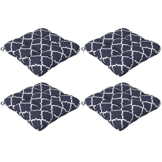 Outsunny 4-Piece Seat Cushion Pillows Replacement, Patio Chair Cushions Set with Ties for Indoor Outdoor 