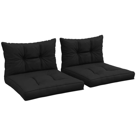 Outsunny 4-Piece Seat Cushions Back Pillows Replacement, Patio Chair Cushions Set for Indoor Outdoor 