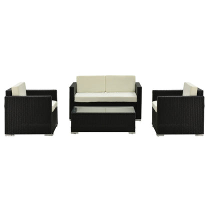 Outsunny 4 Pieces Wicker Steel Rattan Sofa Set Garden Chair Seat Furniture Patio