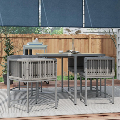 Outsunny 4-Seater Rattan Cube Garden Furniture Set with Cushions