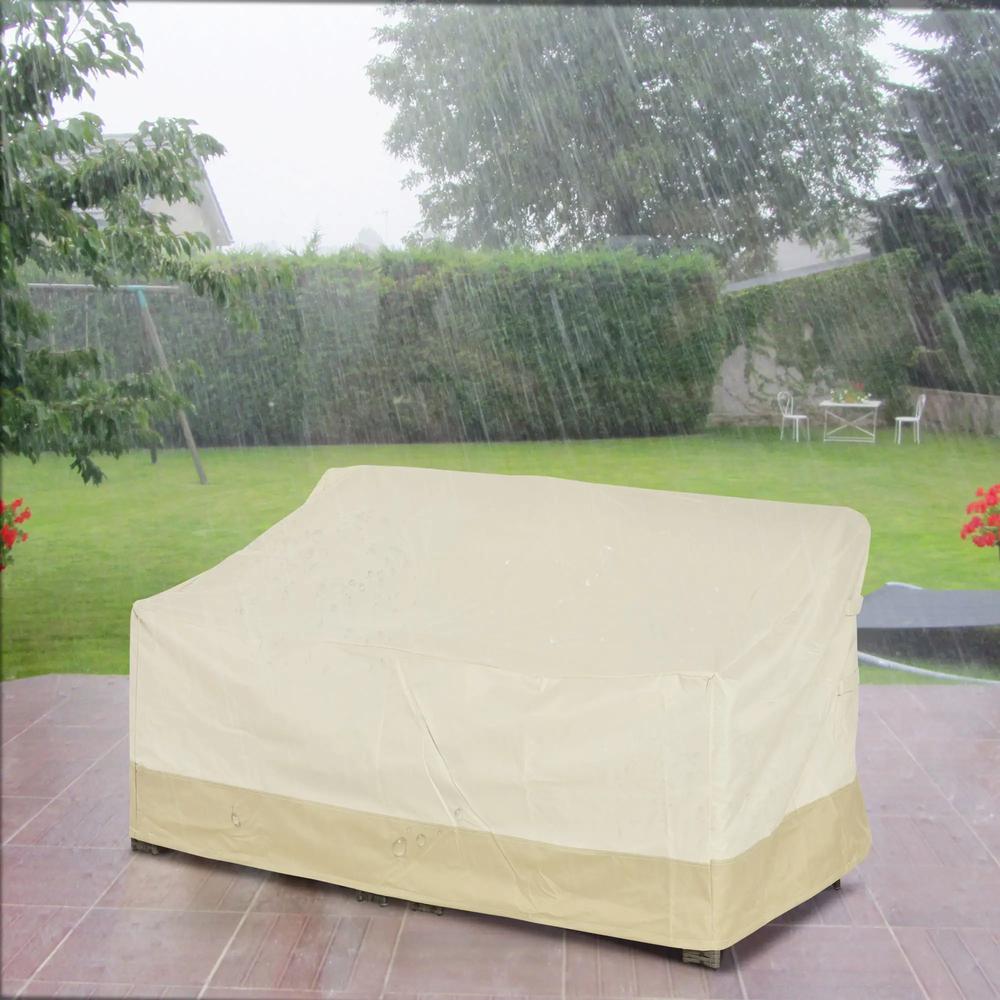 Outsunny 600D Oxford Cloth Furniture Cover 3 Seat Rattan Chair Protector Large Garden Patio Outdoor Waterproof L152 x W87 x H58-79cm 1