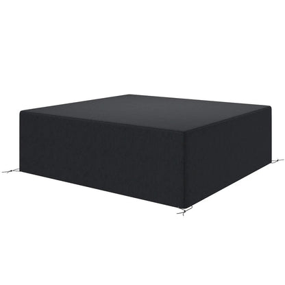 Outsunny 600D Oxford Outdoor Garden Furniture Sofa Set Cover, Waterproof Anti-UV Rattan Sun Lounger Protection Protector Cover, 225L x 210W x 70Hcm, Black 9