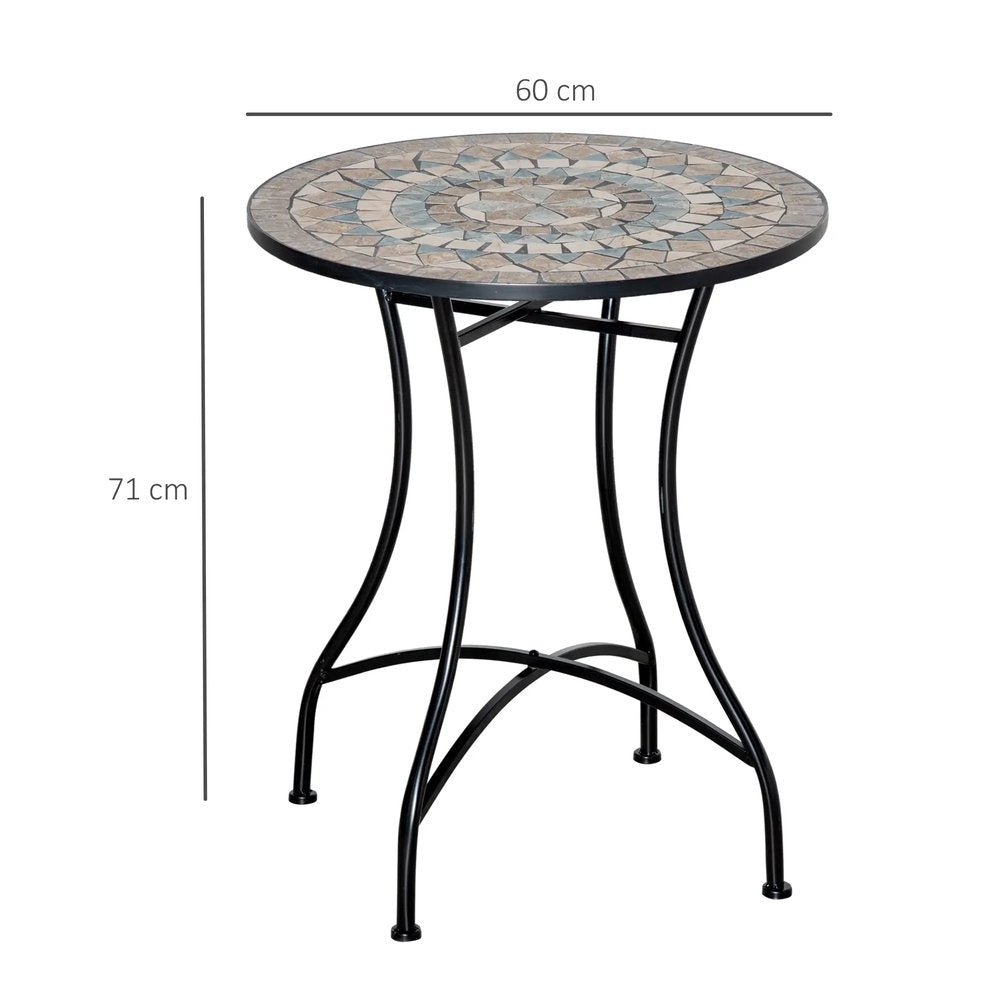 Outsunny &Phi;60cm Mosaic Outdoor Patio Table 12