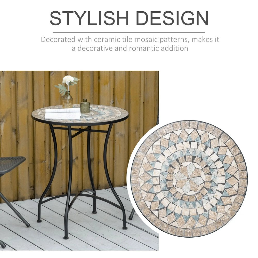 Outsunny &Phi;60cm Mosaic Outdoor Patio Table 13