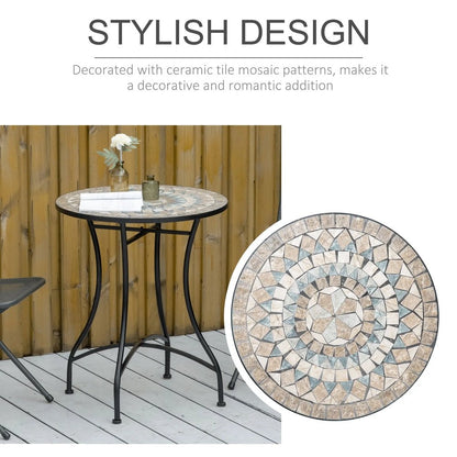Outsunny &Phi;60cm Mosaic Outdoor Patio Table 13