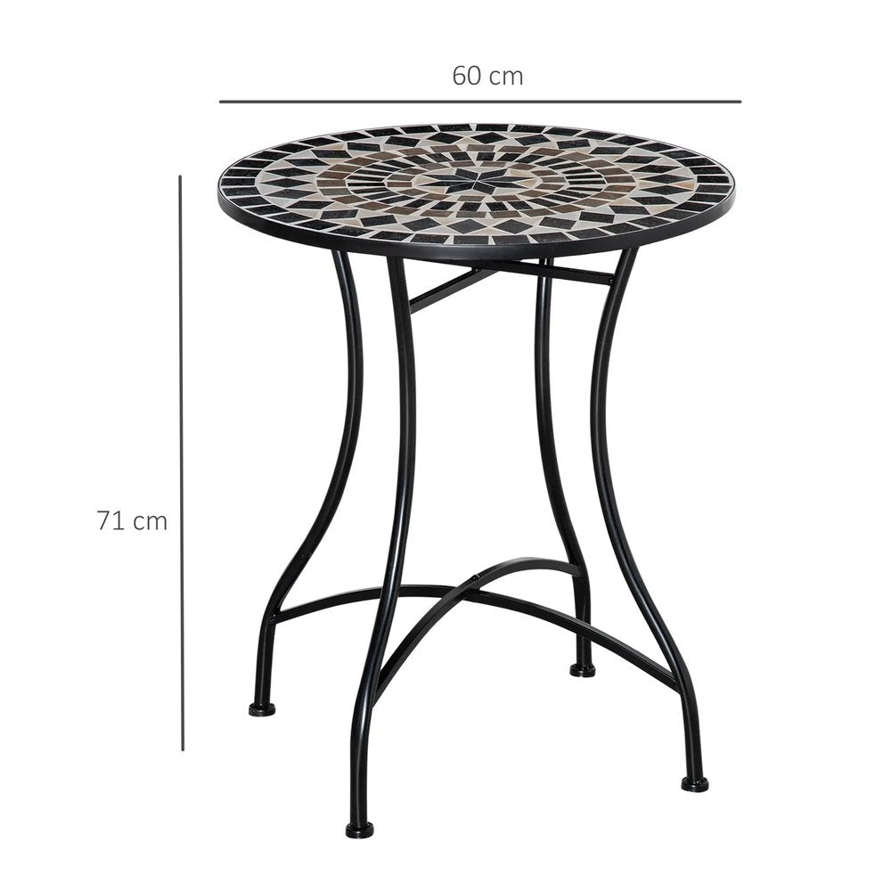 Outsunny &Phi;60cm Mosaic Outdoor Patio Table 2