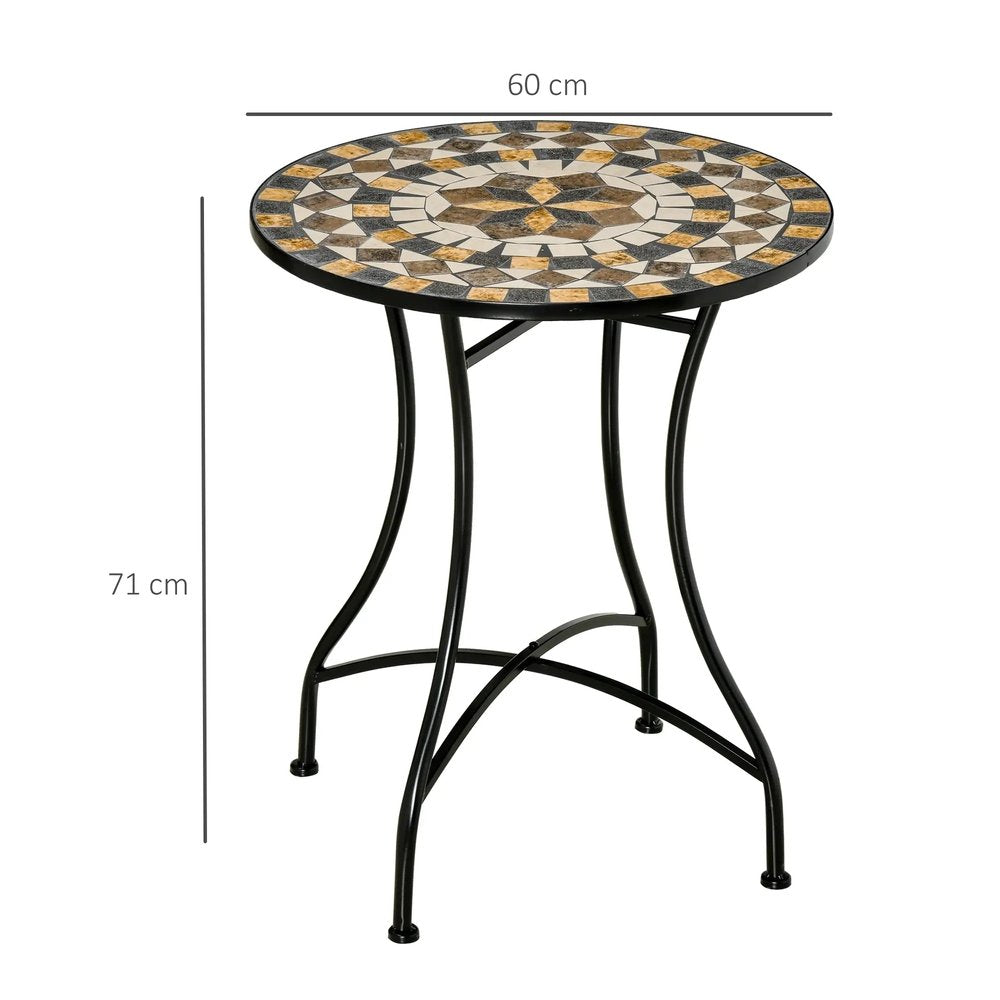 Outsunny &Phi;60cm Mosaic Outdoor Patio Table 22