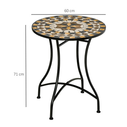 Outsunny &Phi;60cm Mosaic Outdoor Patio Table 22