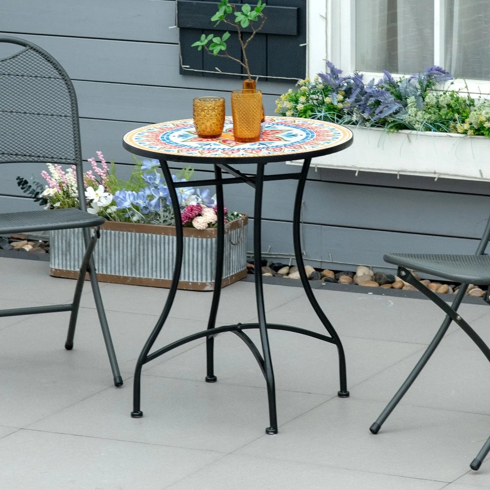 Outsunny &Phi;60cm Mosaic Outdoor Patio Table 32
