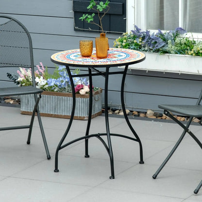 Outsunny &Phi;60cm Mosaic Outdoor Patio Table 32