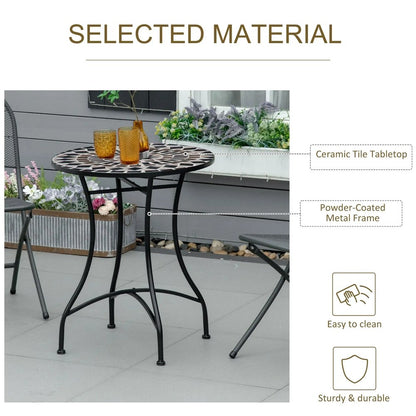 Outsunny &Phi;60cm Mosaic Outdoor Patio Table 4