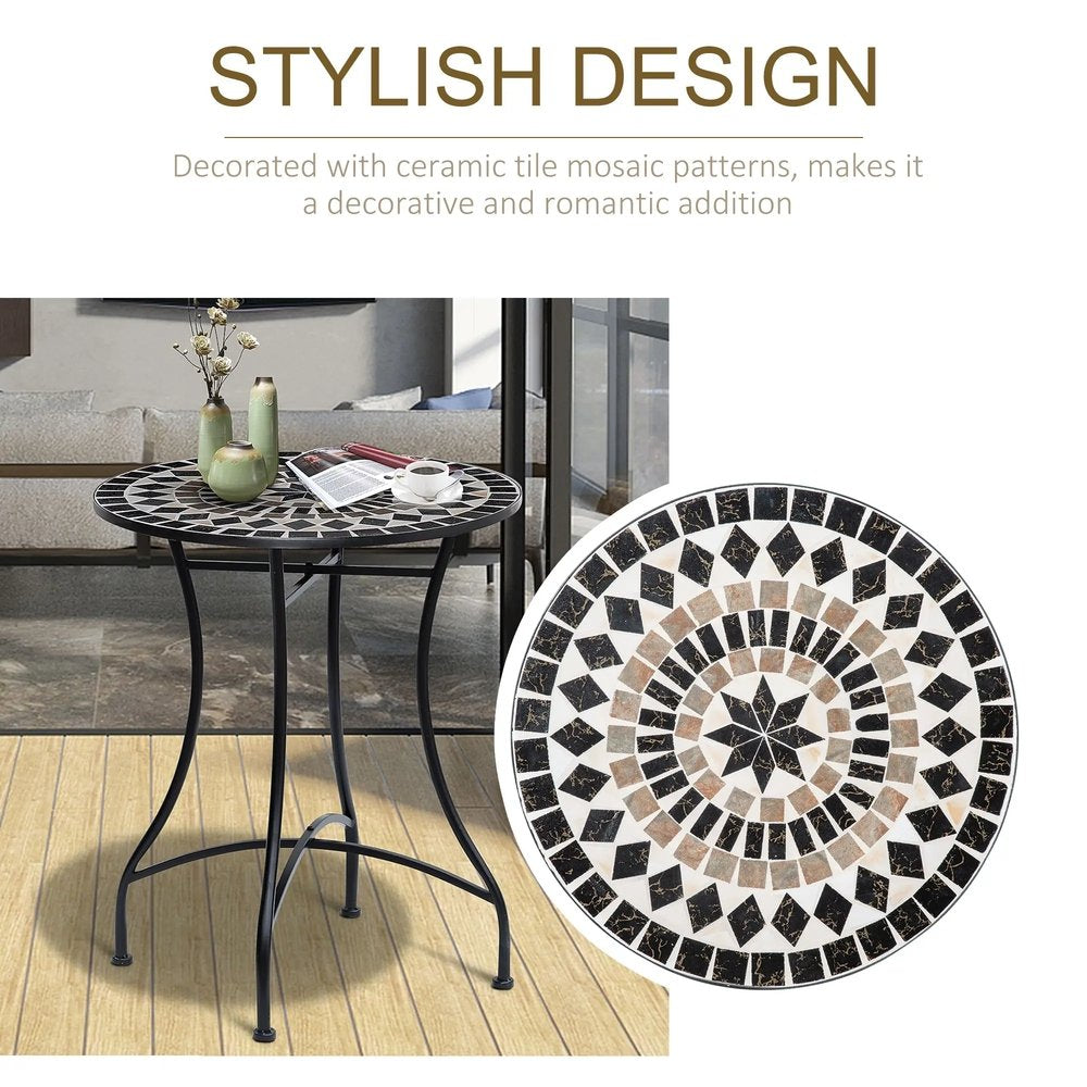 Outsunny &Phi;60cm Mosaic Outdoor Patio Table 5