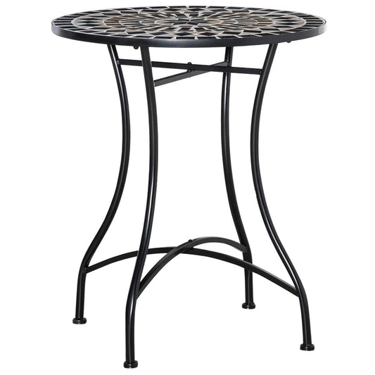 Outsunny &Phi;60cm Mosaic Outdoor Patio Table 