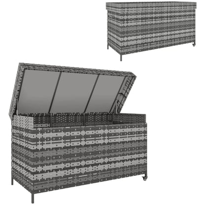 Outsunny 627L Rattan Storage Box - Dark Grey