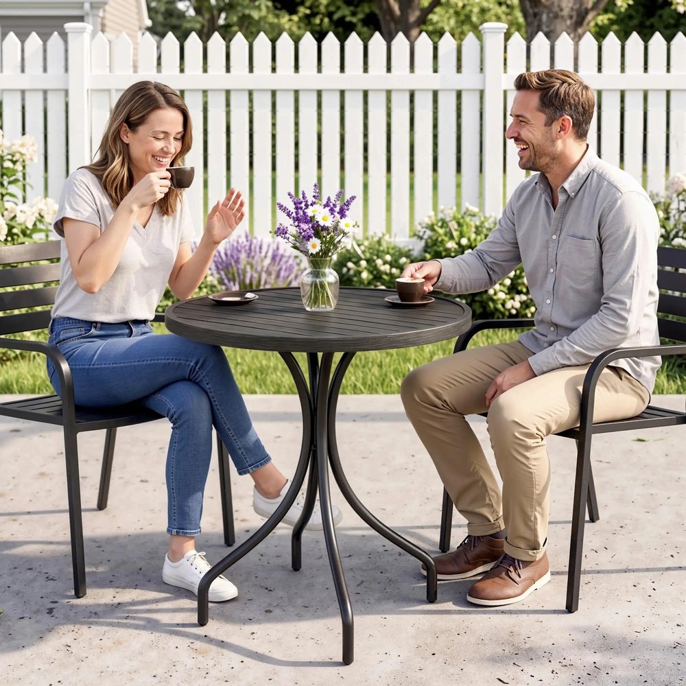 Outsunny &Phi;66cm Galvanised Steel Garden Table 16