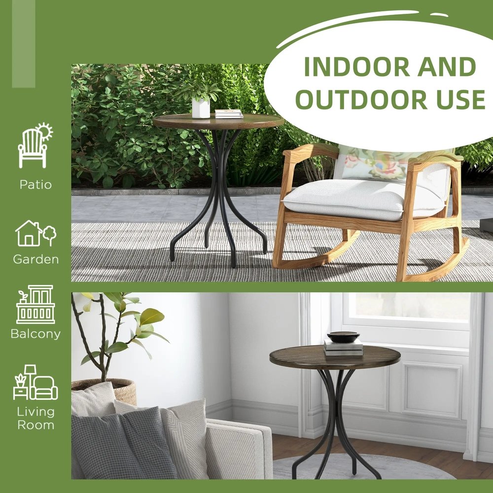 Outsunny &Phi;66cm Galvanised Steel Garden Table 5