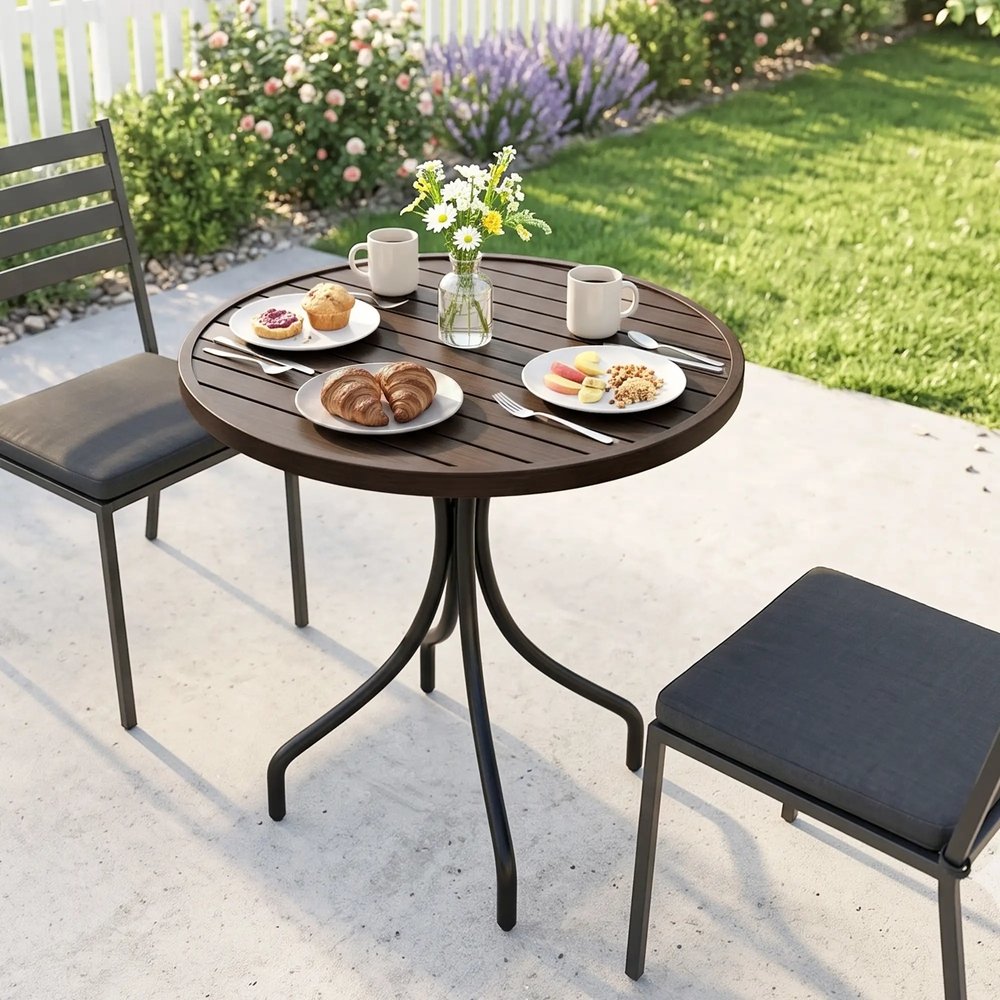 Outsunny &Phi;66cm Galvanised Steel Garden Table 7