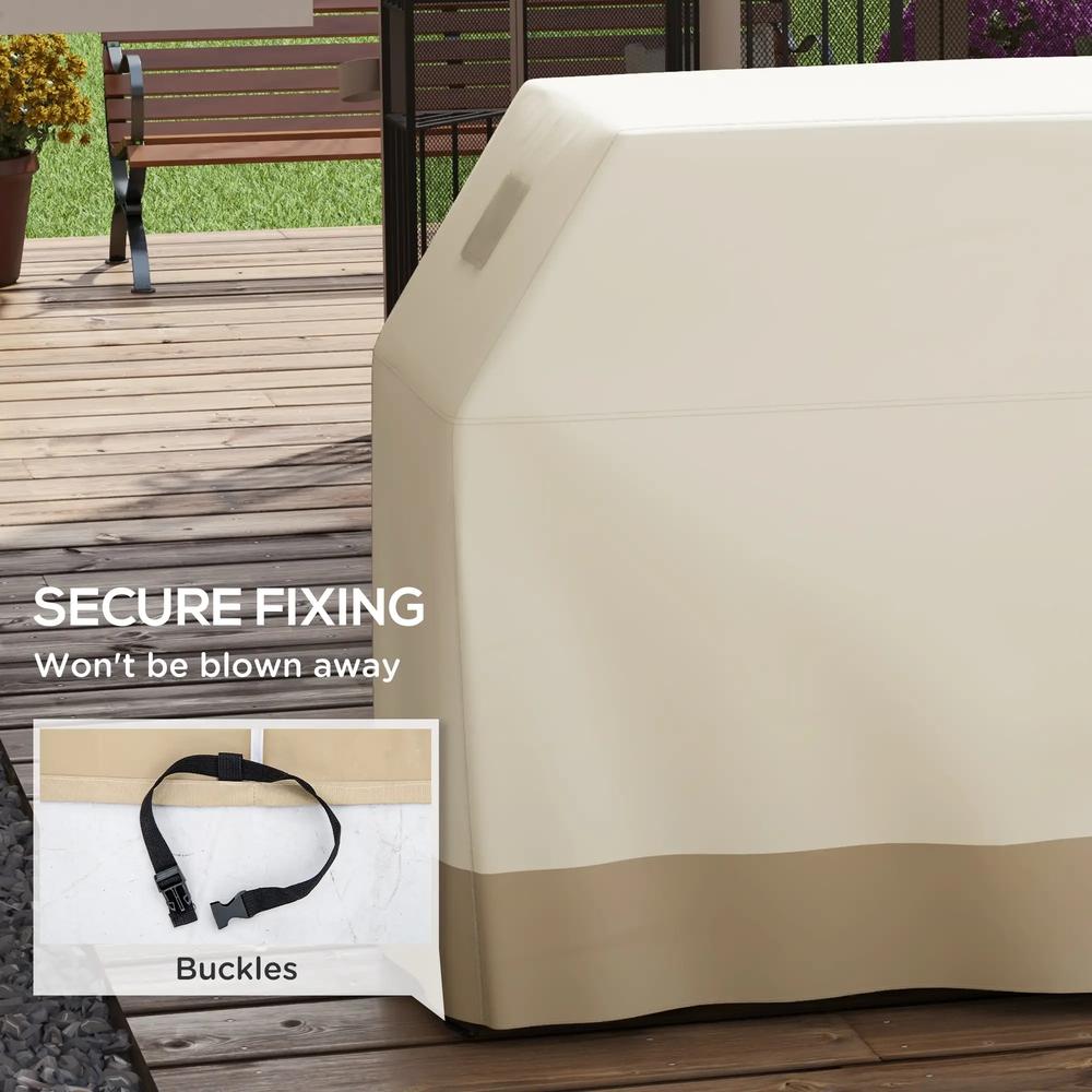 Outsunny 71W x 188Lcm PU Coated Protective Grill Cover - Beige 4