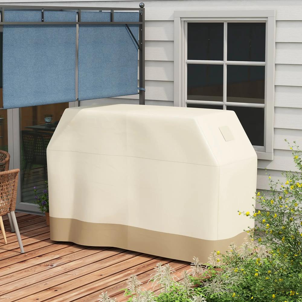 Outsunny 71W x 188Lcm PU Coated Protective Grill Cover - Beige 9