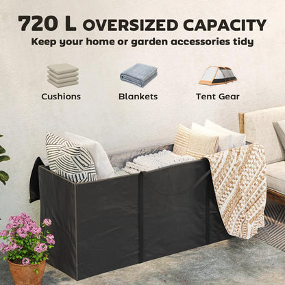 Outsunny 720 L Waterproof Garden Cushion Storage Bag - Black 4