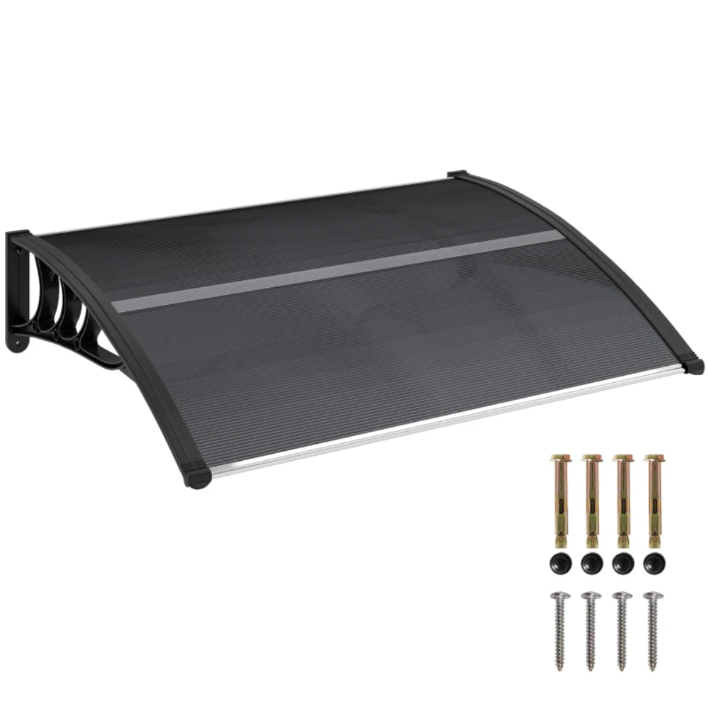 Outsunny Awning Front Door Rain Shelter Canopy 100 x 75cm 11