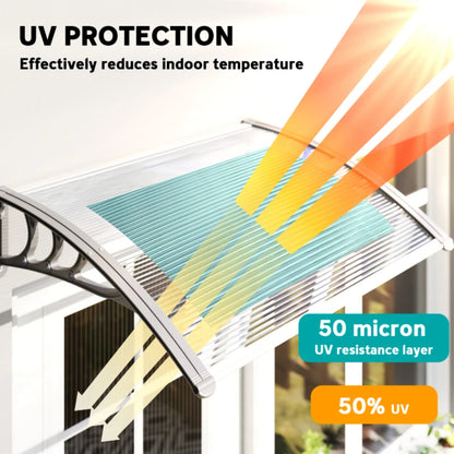 Outsunny Awning Front Door Rain Shelter Canopy 100 x 75cm 3