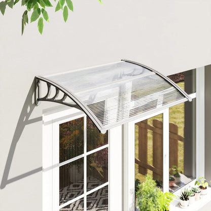 Outsunny Awning Front Door Rain Shelter Canopy 100 x 75cm 8