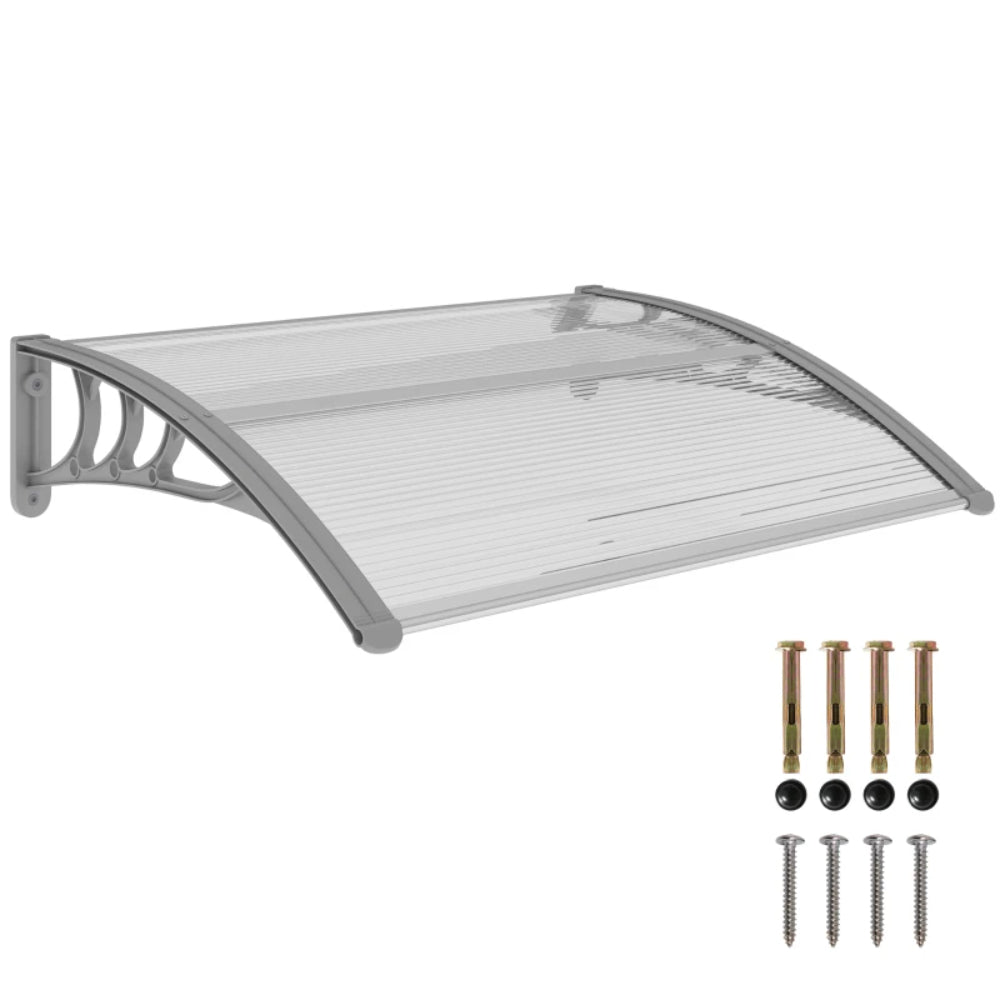 Outsunny Awning Front Door Rain Shelter Canopy 100 x 75cm 9