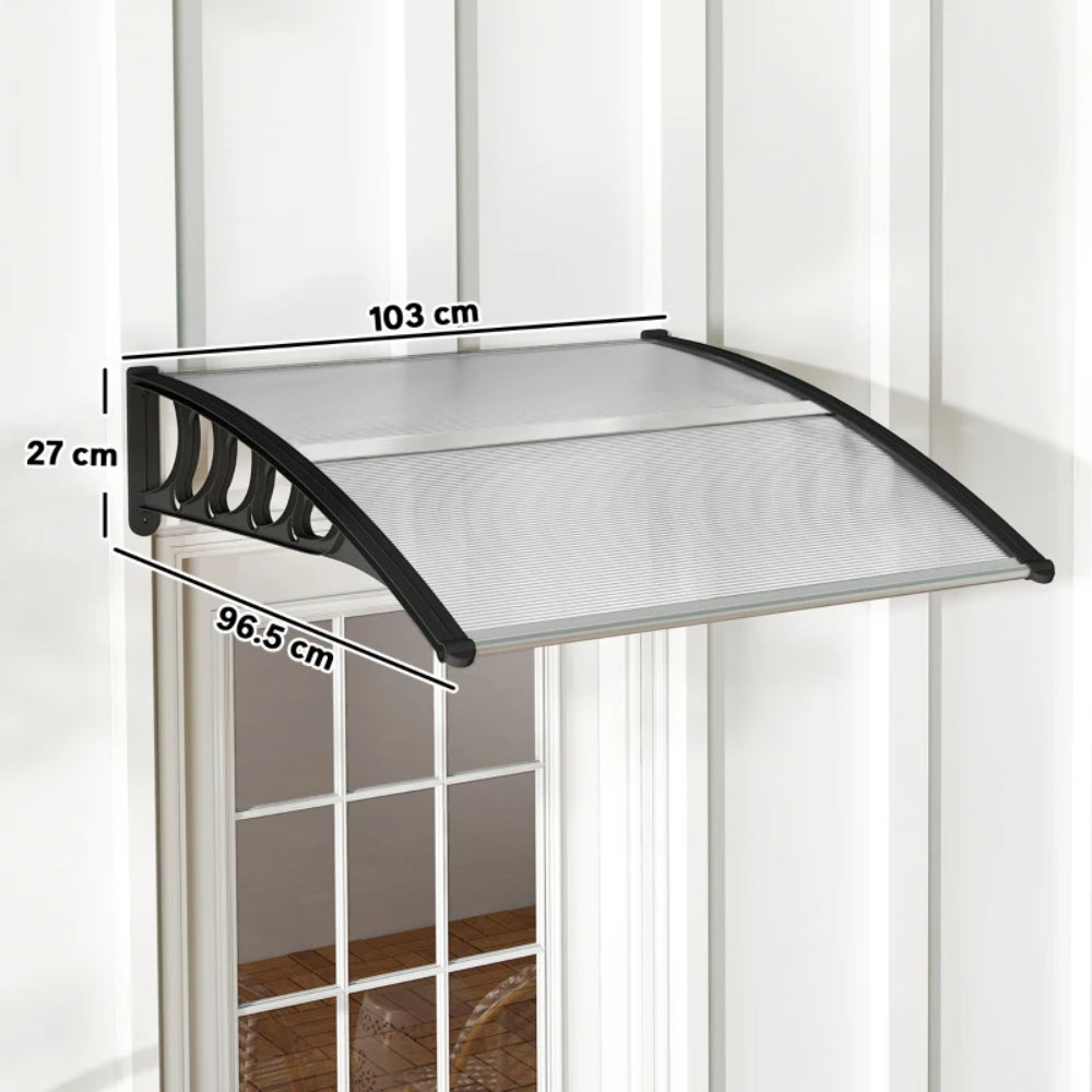 Outsunny Awning Front Door Rain Shelter Canopy 103 x 96.5 cm 13