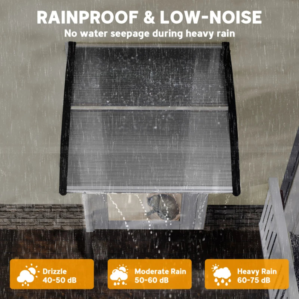 Outsunny Awning Front Door Rain Shelter Canopy 103 x 96.5 cm 15