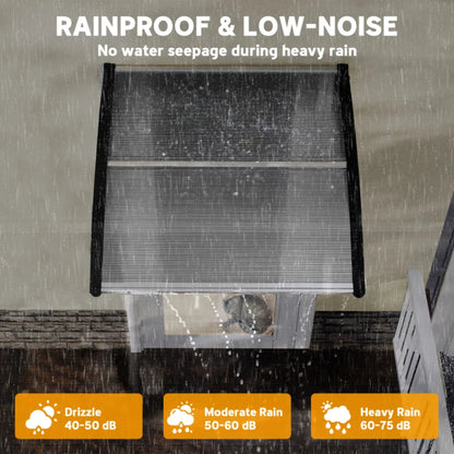 Outsunny Awning Front Door Rain Shelter Canopy 103 x 96.5 cm 15