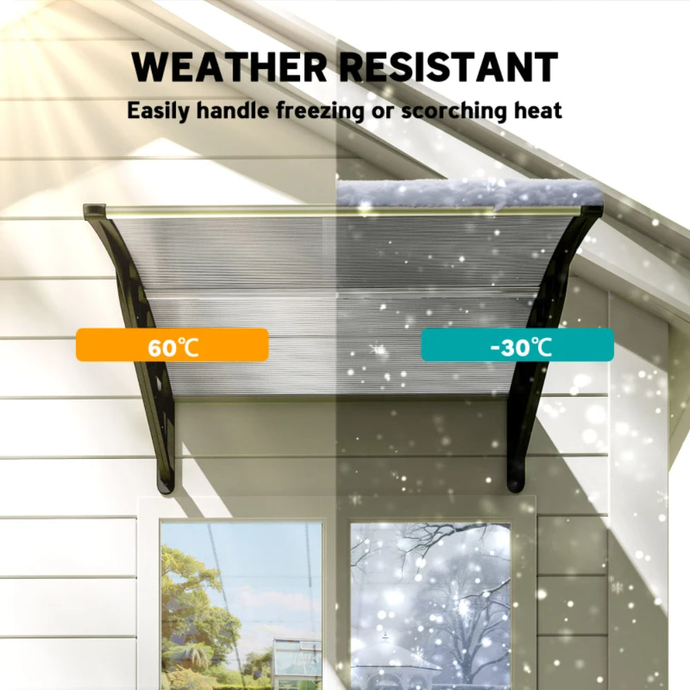 Outsunny Awning Front Door Rain Shelter Canopy 103 x 96.5 cm 16