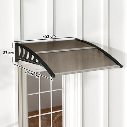 Outsunny Awning Front Door Rain Shelter Canopy 103 x 96.5 cm 2