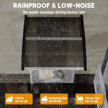 Outsunny Awning Front Door Rain Shelter Canopy 103 x 96.5 cm 4