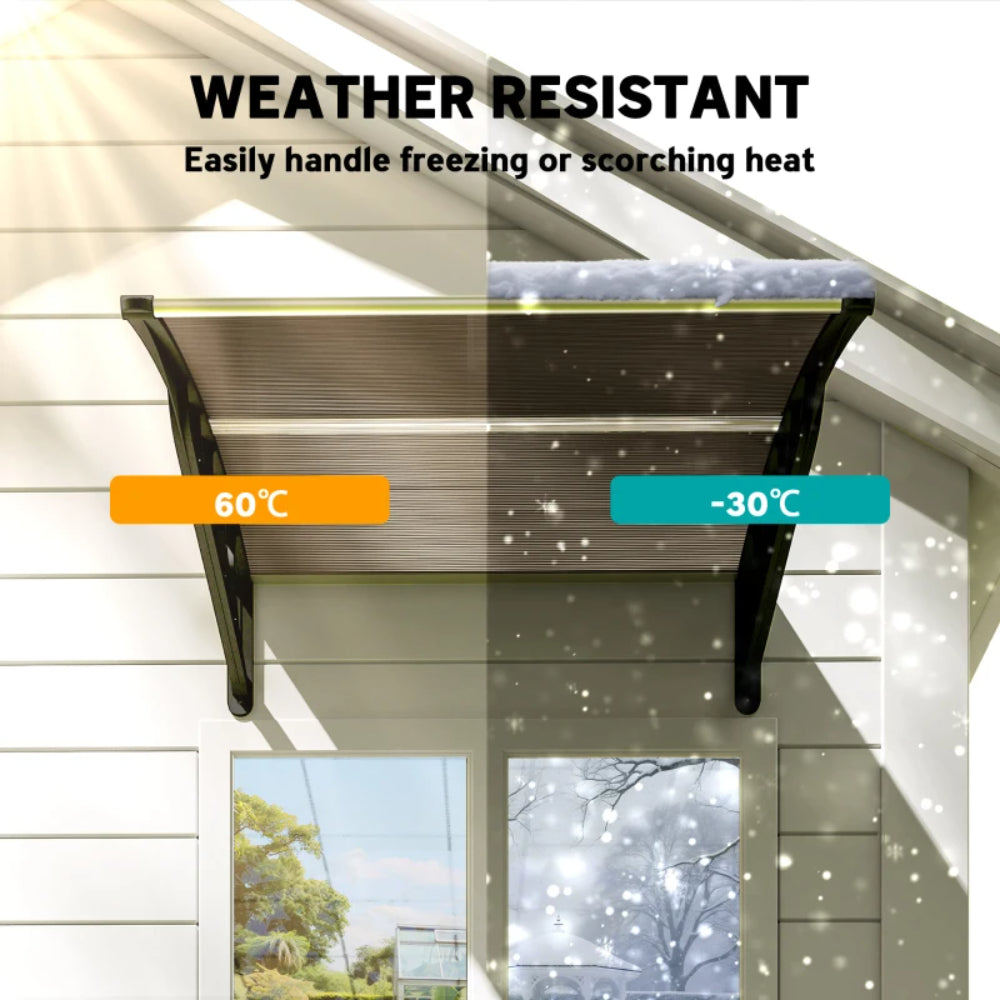 Outsunny Awning Front Door Rain Shelter Canopy 103 x 96.5 cm 5