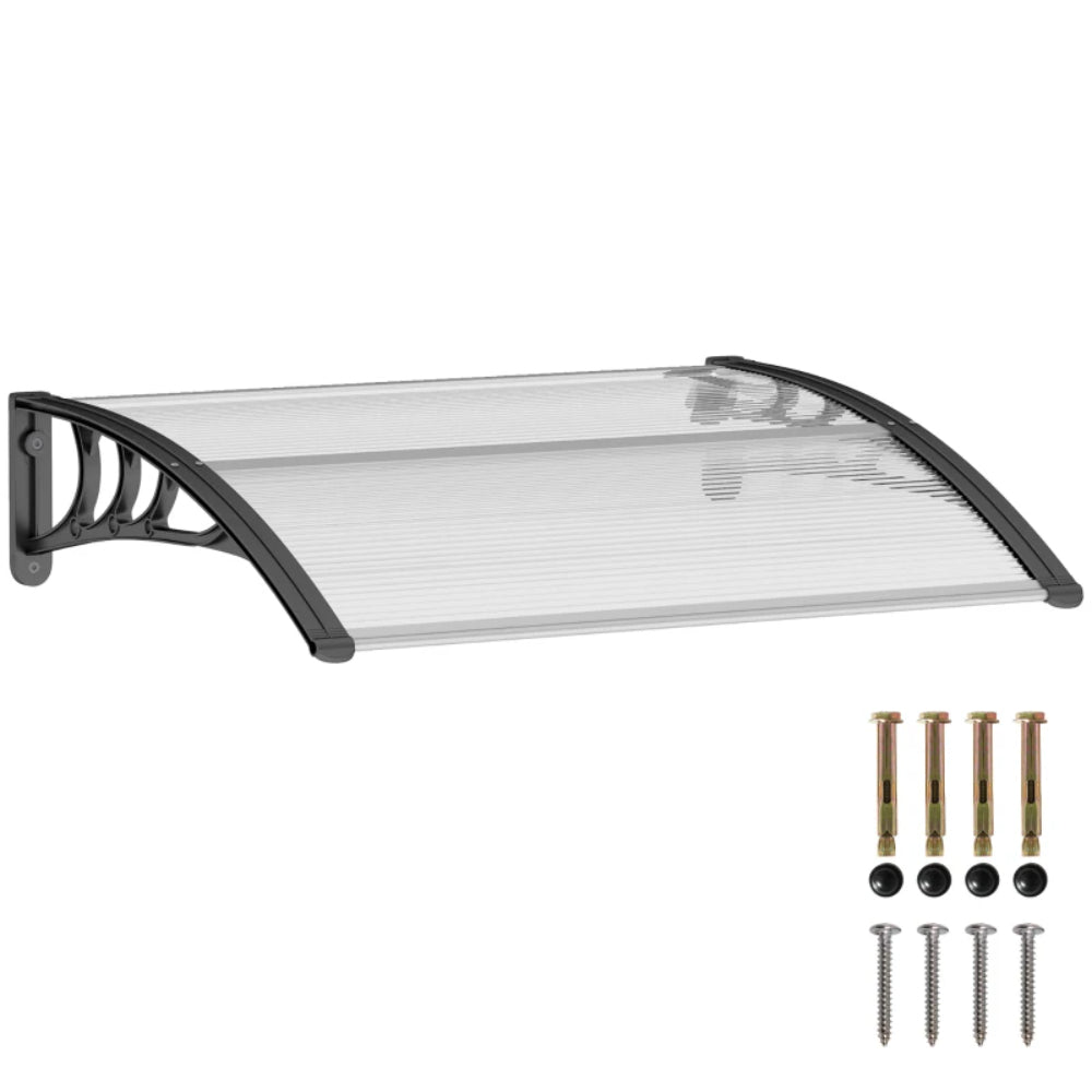 Outsunny Awning Front Door Rain Shelter Canopy 120 x 75cm 10