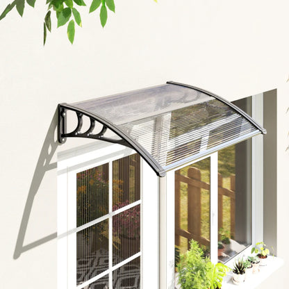 Outsunny Awning Front Door Rain Shelter Canopy 120 x 75cm 11