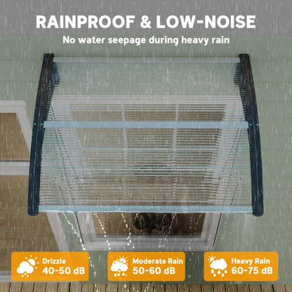 Outsunny Awning Front Door Rain Shelter Canopy 120 x 75cm 14