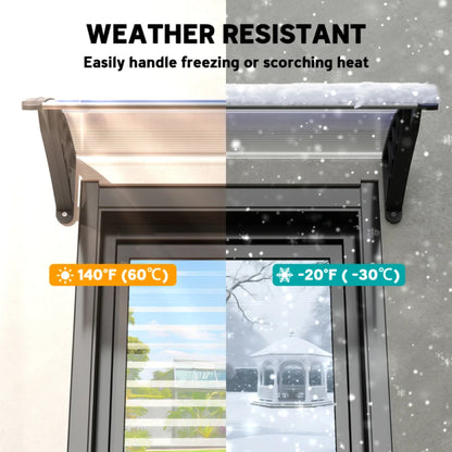 Outsunny Awning Front Door Rain Shelter Canopy 120 x 75cm 15