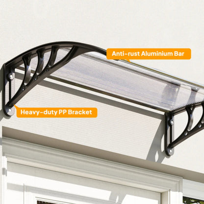 Outsunny Awning Front Door Rain Shelter Canopy 120 x 75cm 17