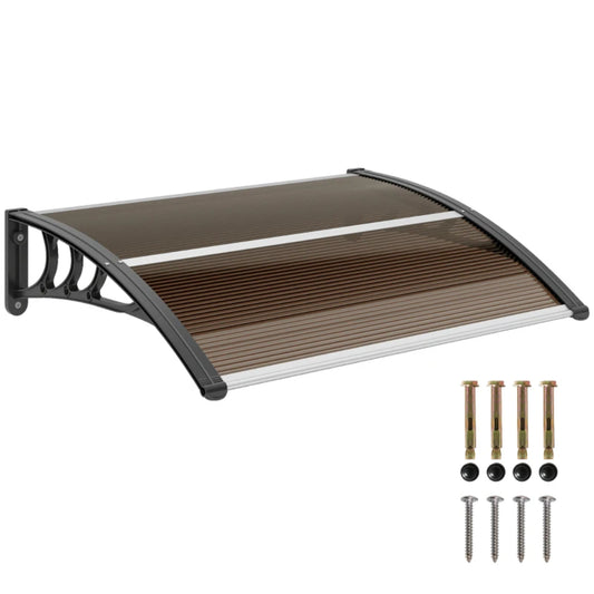 Outsunny Awning Front Door Rain Shelter Canopy 120 x 75cm 