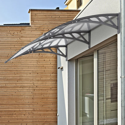 Outsunny Awning Front Door Rain Shelter Canopy 196 x 75cm 1