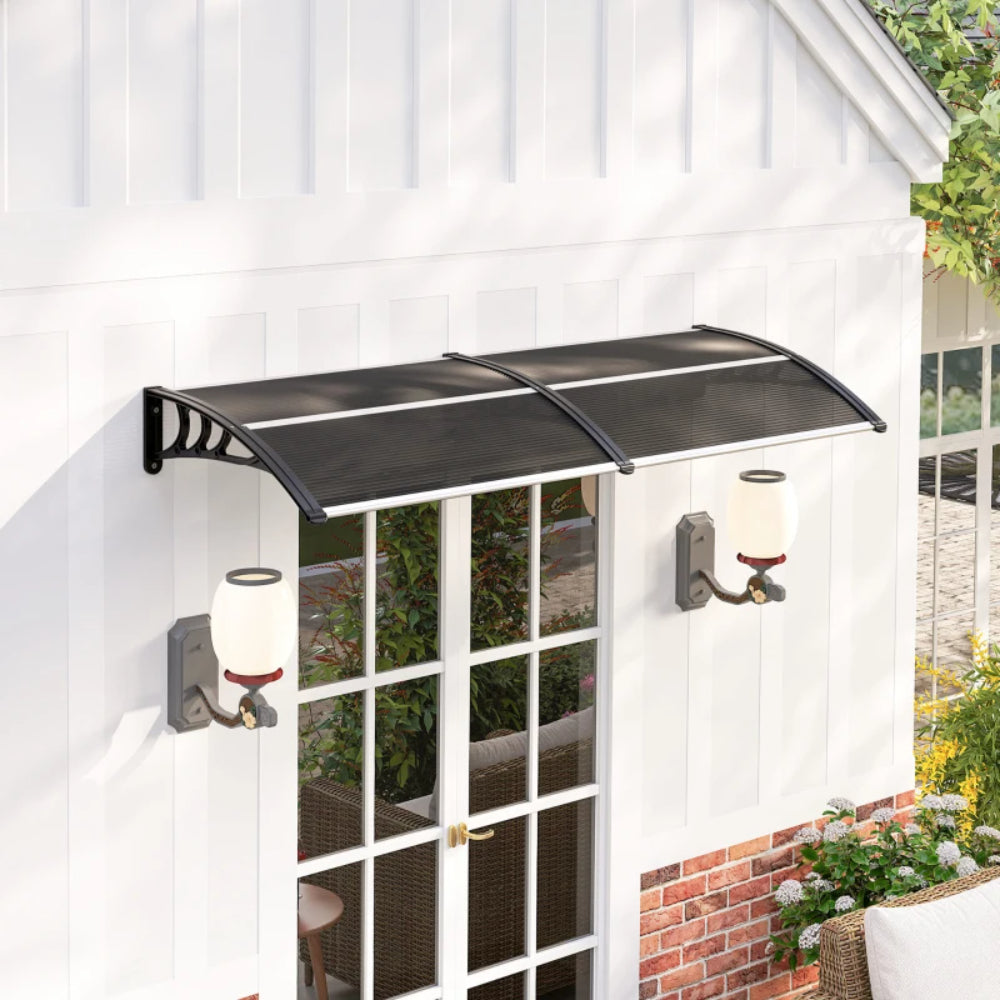 Outsunny Awning Front Door Rain Shelter Canopy 196 x 75cm 11