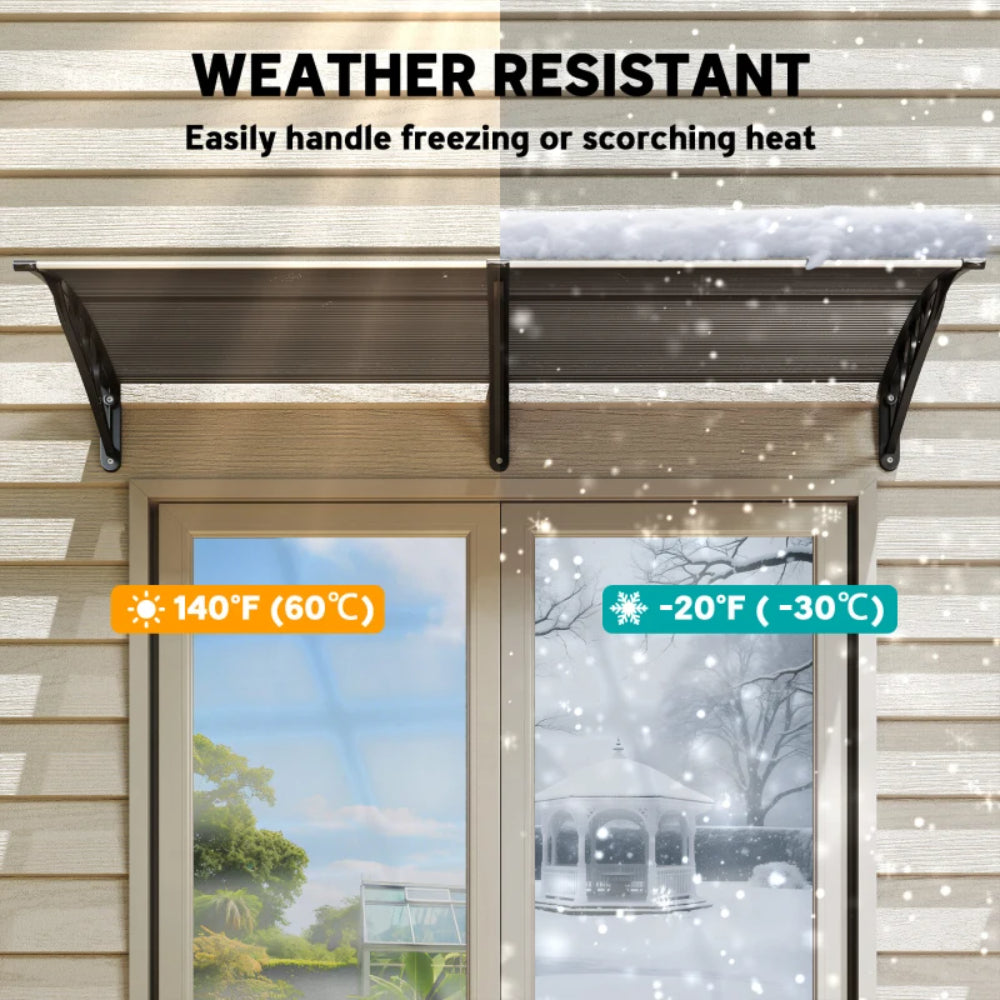 Outsunny Awning Front Door Rain Shelter Canopy 196 x 75cm 15