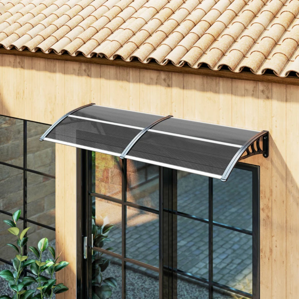 Outsunny Awning Front Door Rain Shelter Canopy 196 x 75cm 18