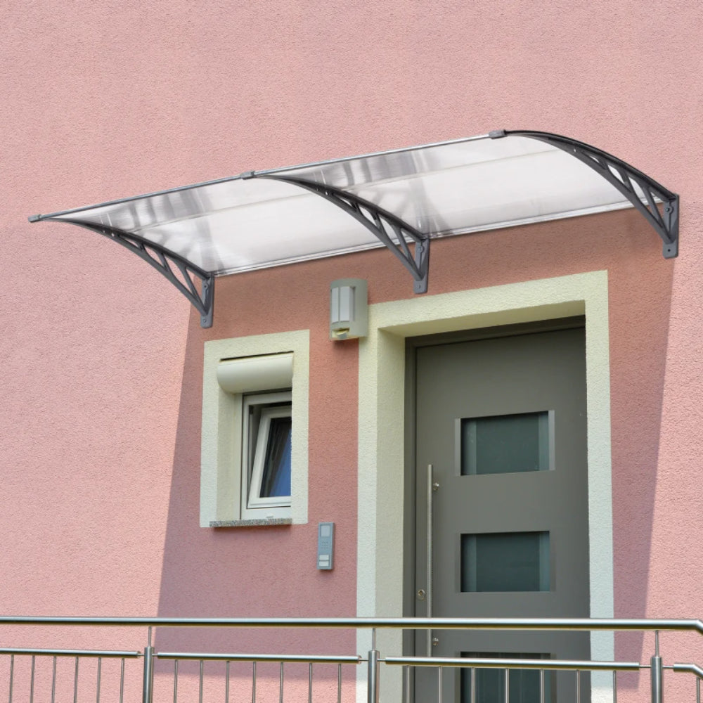 Outsunny Awning Front Door Rain Shelter Canopy 196 x 75cm 6