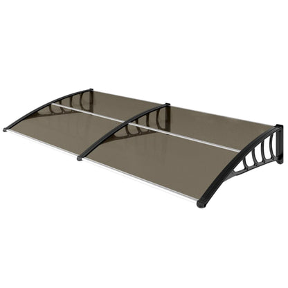 Outsunny Awning Front Door Rain Shelter Canopy 200 x 96cm Brown 10