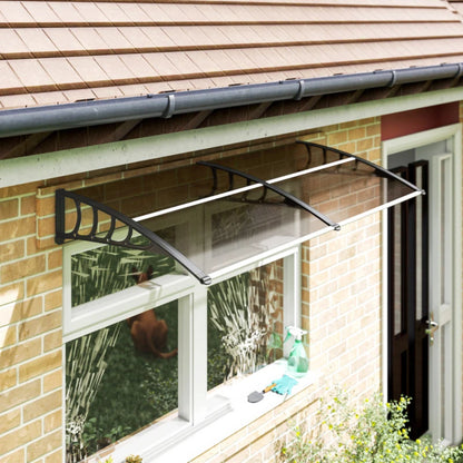 Outsunny Awning Front Door Rain Shelter Canopy 200 x 96cm Brown 9